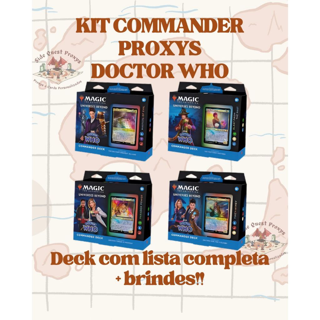 Precon Proxy Doctor Who Deck Commander Magic The Gathering | Shopee Brasil