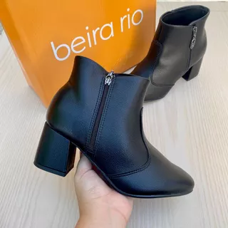 Bota Feminina Beira Rio Cano Curto Confortável Acolchoada Moda Inverno Frio Zíper em Oferta na Shopee