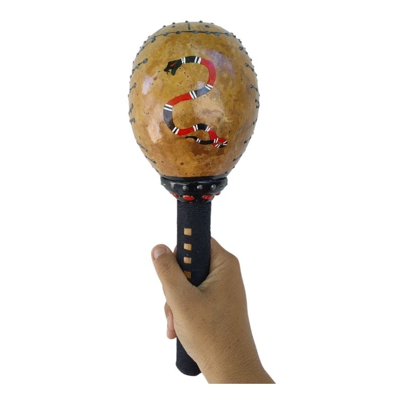 Maracá Chocalho Indígena Xamânico Animal de Poder Cobra Coral | Shopee ...