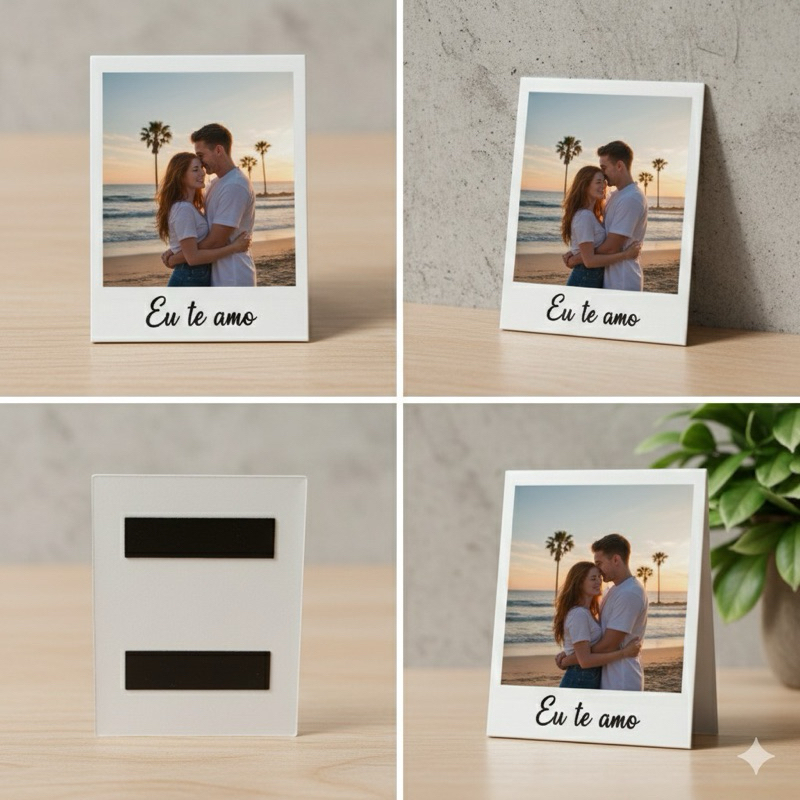 Kit fotos polaroid com ímã + escrita personalizada | 7,5 X 5,3 cm