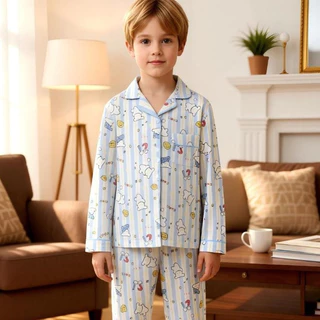 Pijama Infantil Juvenil Longo Menino Menina Roupa de Dormir Confortável Premium Estampado Kit Verão Outono em Oferta na Shopee