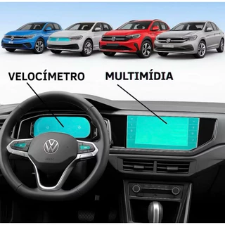 Kit Película Automotiva Para Central Multimídia Protetora Anti Risco Carro Nivus Virtus Jetta T Cross 2024