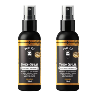Kit 2x Tônico Capilar Antiqueda 120ml Serum de Crescimento Puro Fio - Cabelo Barba Sobrancelha