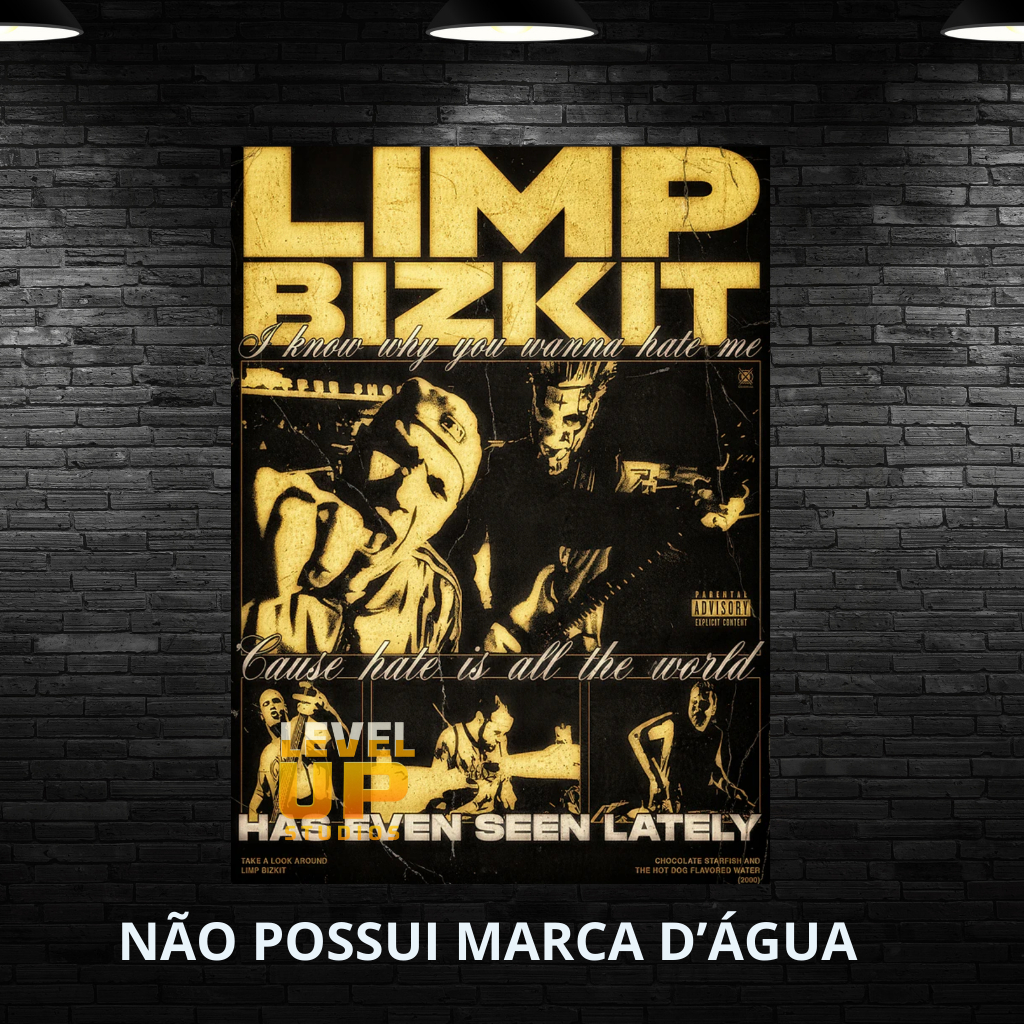 Limp Bizkit - Placas Quadros Decorativos Posters - Banda Nu Metal