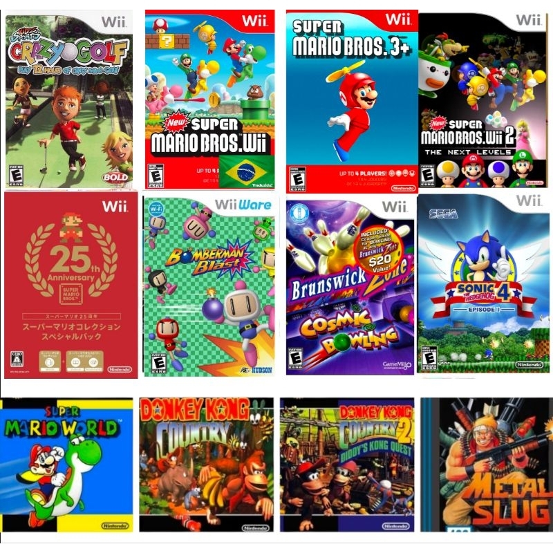 Wii お得セット！  やばい！ Nintendo Wii Completo Lotado de jogos - Wii Desbloqueado - Wii