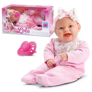 Boneca Lola Baby Com Chupeta Rosa Menina Brinquedo Infantil Bebê em Oferta na Shopee
