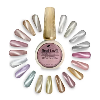 Kit 5 Esmalte Gel Olho De Gato Glitter Refletivo Luxo Real Love em Oferta na Shopee