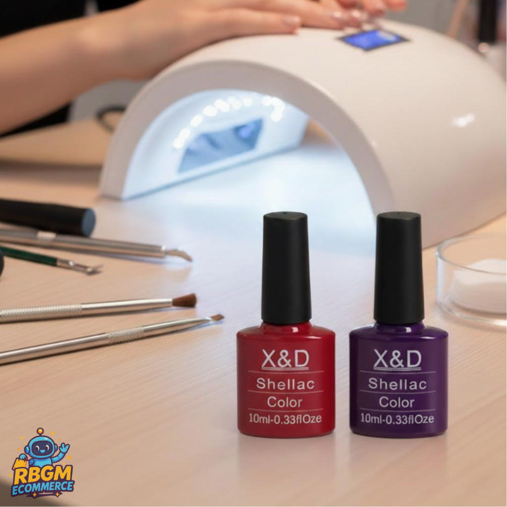 Kit 2 Esmaltes Gel Shellac X&D Unhas Profissionais Cor Vermelha Roxo ...