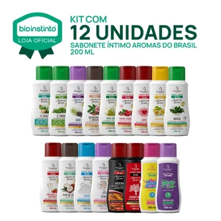 12 UN SABONETE AROMAS DO BRASIL 200ml Íntimo Bio Instinto Higiene Feminina Natural Proteção Banho em Oferta na Shopee