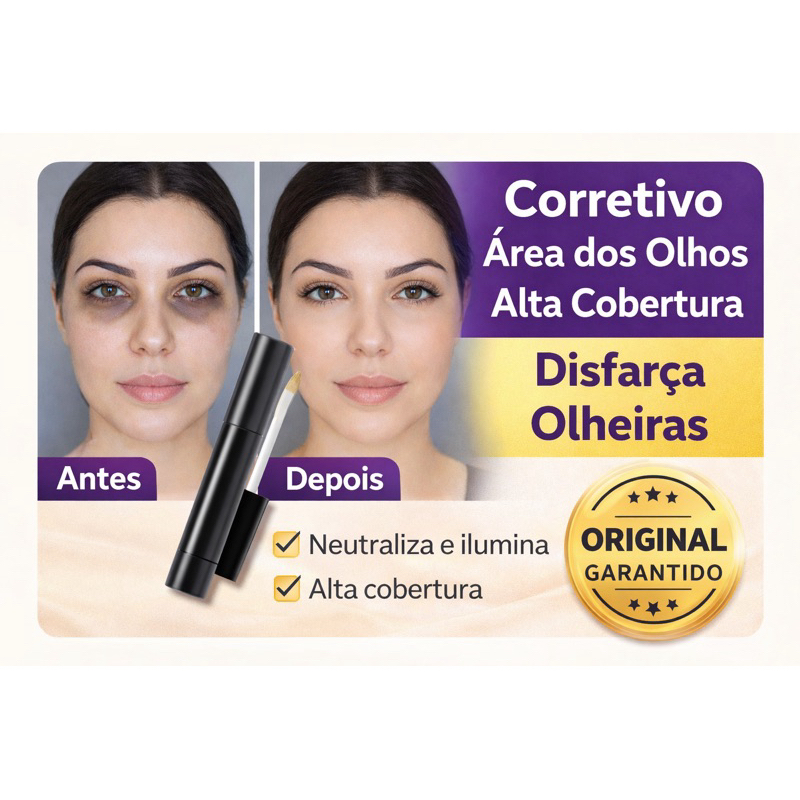 Corretivo Alta Cobertura Área dos Olhos Original – Olheiras e ...