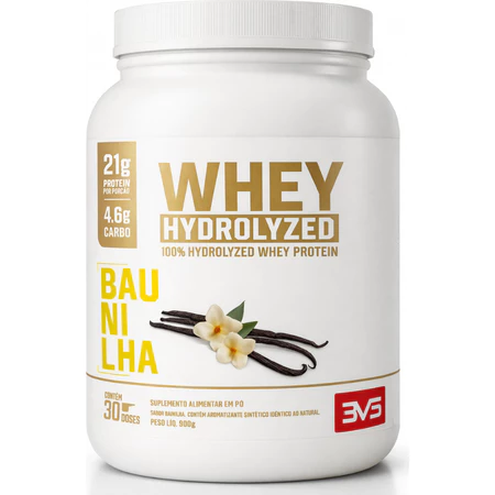Whey Protein 100 Hidrolisado 900g Máxima Absorção Alta Digestibilidade 21g Proteína por Dose 3VS Nutrition