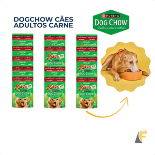 Ração para Cachorro Sachês Sabor Carne 100g Purina Dog Chow em Oferta na Shopee