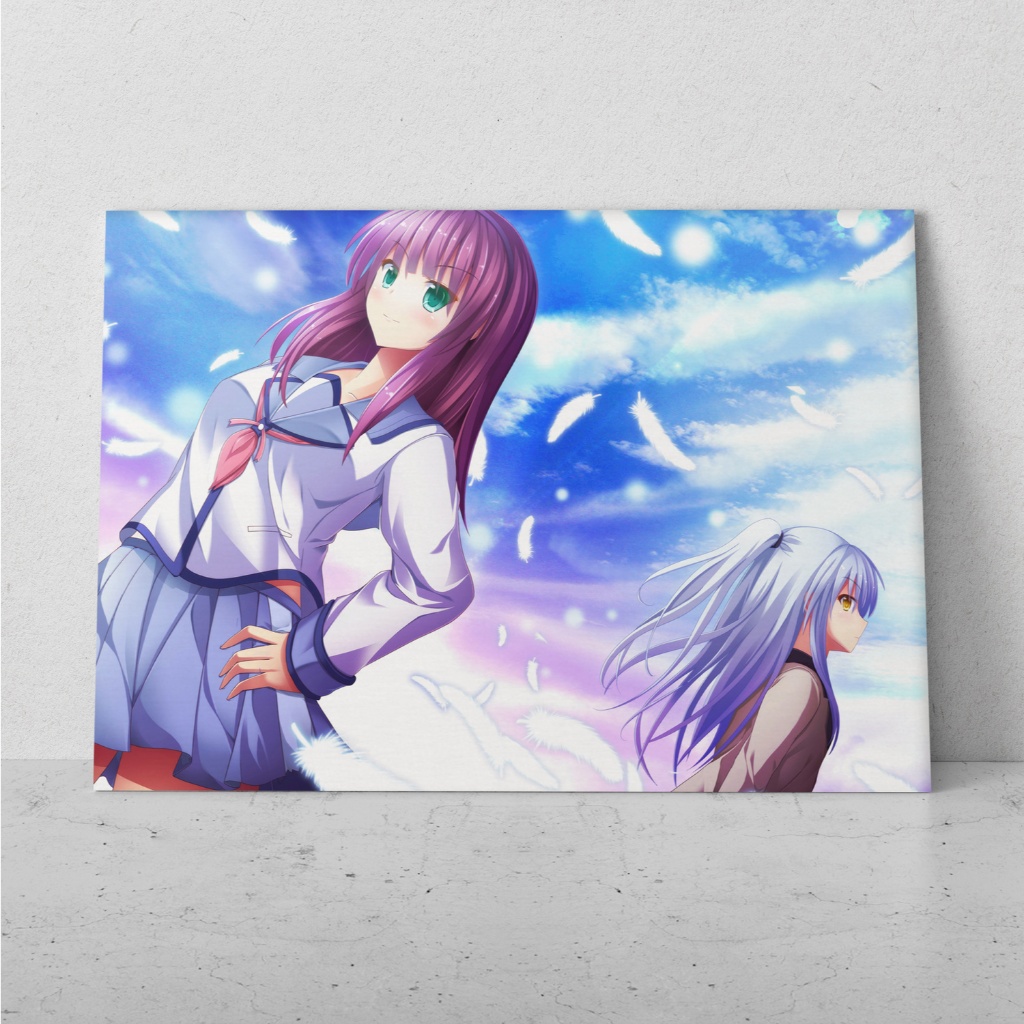 Quadro Decorativo Anime Angel Beats A4 21x29 MDF 3mm Borda