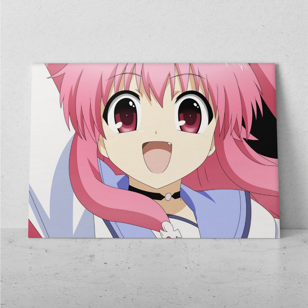 Quadro Decorativo Anime Angel Beats A4 21x29 MDF 3mm Borda