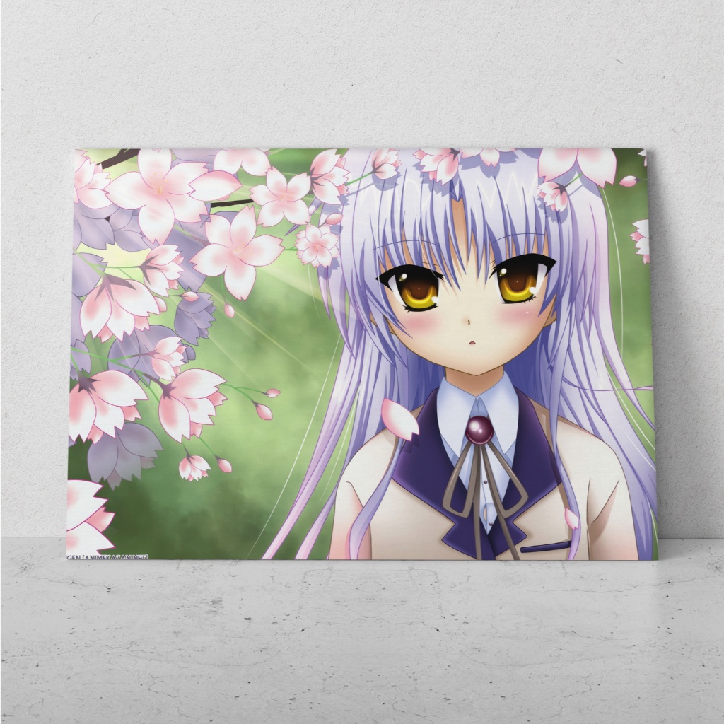 Quadro Decorativo Anime Angel Beats A4 21x29 MDF 3mm Borda