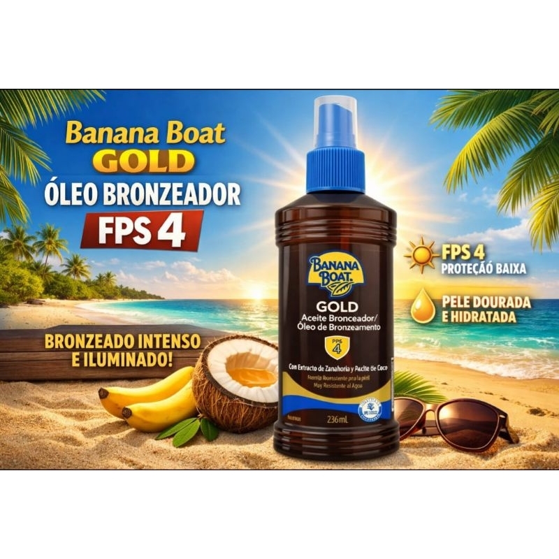 Oleo Bronzeador BANANA BOAT Fps4 236ml Spray | Shopee Brasil