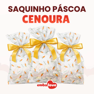 Saco Páscoa Cenoura Lembrancinha Tamanhos Variados Transparente em Oferta na Shopee