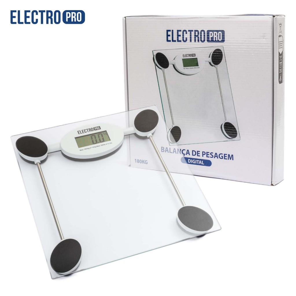 Balança Digital Corporal para Banheiro, pesa até 180kg | Shopee Brasil