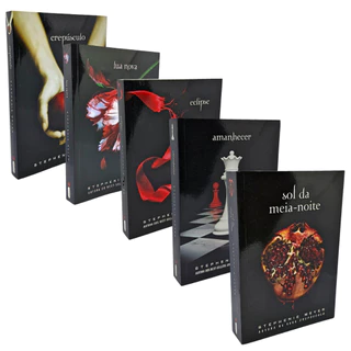 Crepúsculo + Lua Nova + Eclipse + Amanhecer + Sol da Meia Noite - Stephenie Meyer - 4 Livros Físicos em Oferta na Shopee