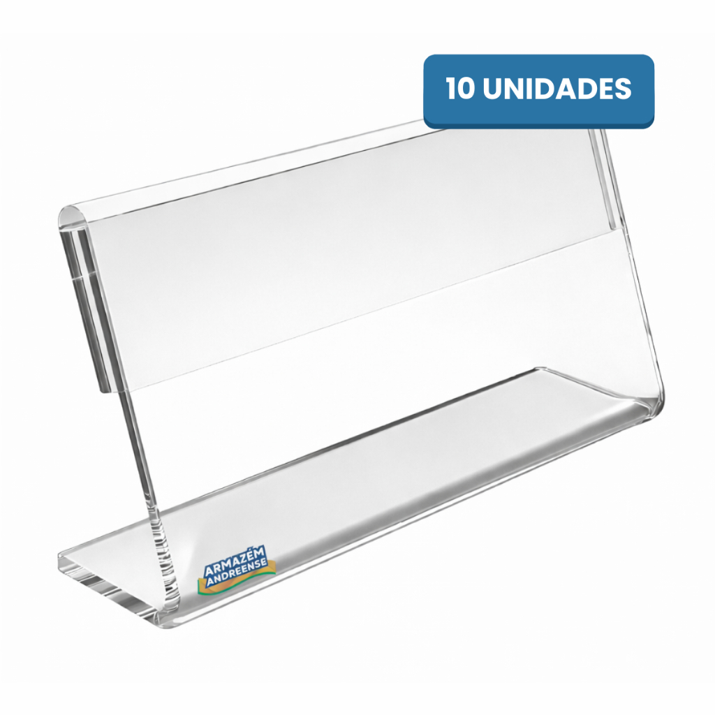 Kit 10x Display Plaquinha Etiqueta Preço 8 X 5 Cm Acrílico T