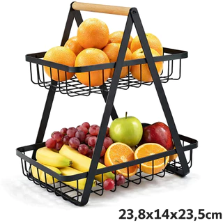 Fruteira de Mesa Cesto Multiuso de metal Portátil Organizador para Casa Cozinha Escritório