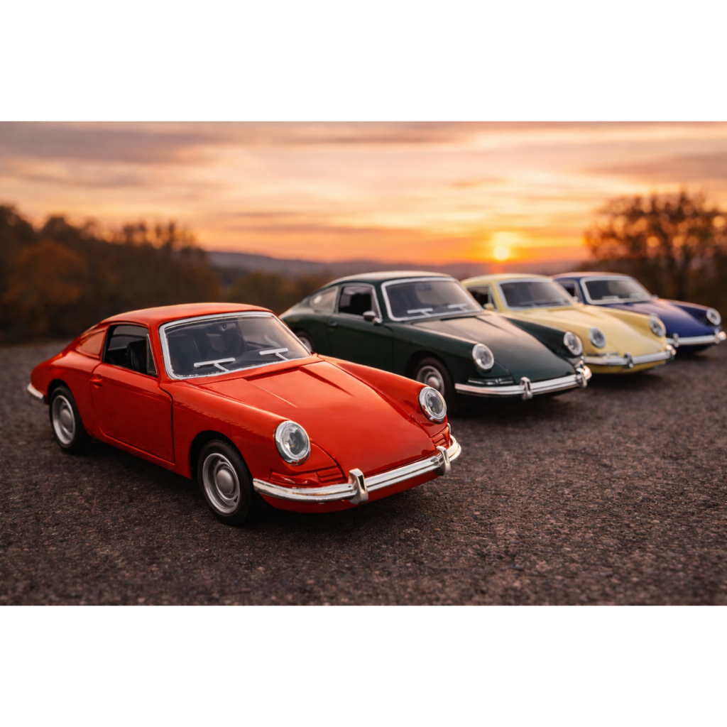 Miniatura Porsche 911 1:32 Diecast Classic Car – Metal, Portas Abertas ...