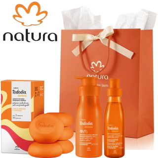Kit Presente Tododia Energia Flor de gengibre e Tangerina Natura ORIGINAL E LACRADO