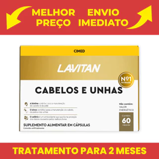 Suplemento Vitamina Cabelos e Unhas Lavitan Hair com 60 Cápsulas- Cimed em Oferta na Shopee