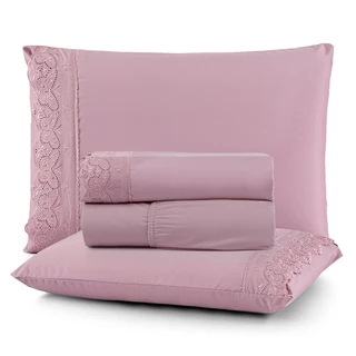 Lençol Super King/ Queen/ Casal Padrão/ Solteiro Percal 400 Fios Jogo de Cama Bordado Inglês Macio em Oferta na Shopee