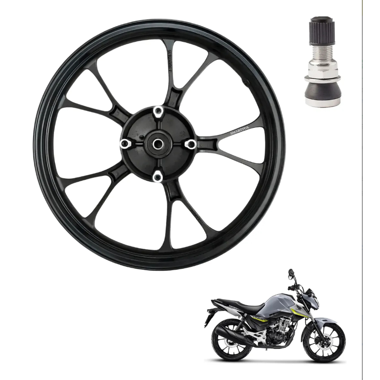 Roda Traseira Liga Leve Freio Disco Cg Titan 160 2025 2026 Preto