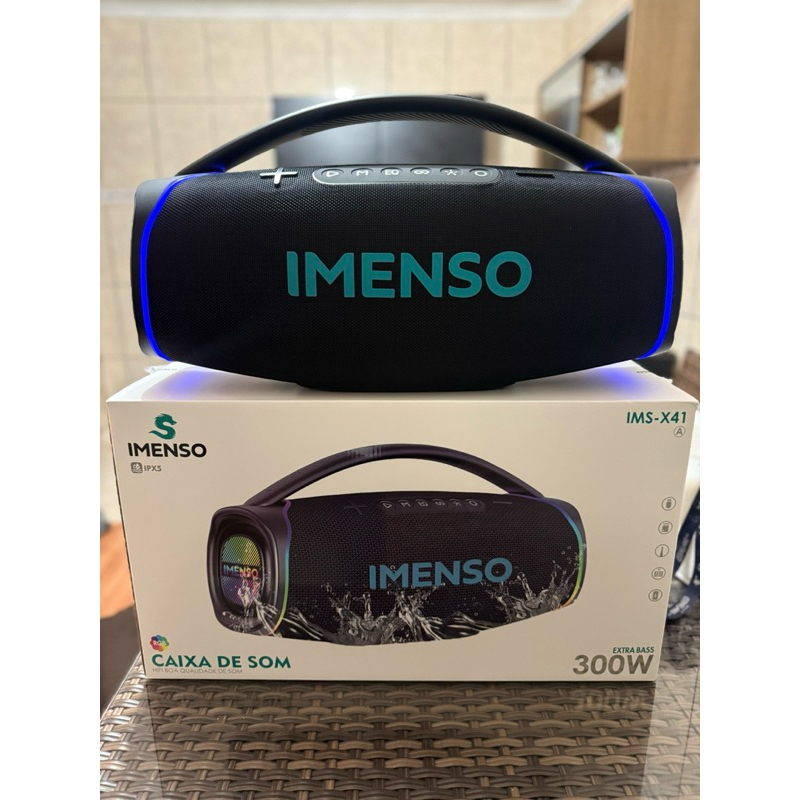 CAIXA DE SOM GRANDE BLUETOOTH 300W IMENSO X41 A LANÇAMENTO