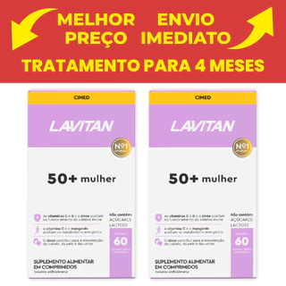 Cimed Kit com 2 Unid Lavitan 50+ Mulher 60 Comprimidos em Oferta na Shopee