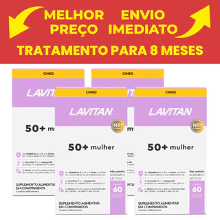4 Unidades Cimed Lavitan 50+ Mulher Suplemento Alimentar 60 Comprimidos em Oferta na Shopee
