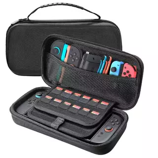 Case Estojo Rígida AEGIUM para Nintendo Switch 2 Alta 8cm EVA Oxford Espaço para Fonte Carregador