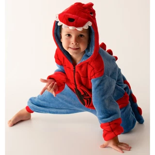 Pijama Macacão Infantil Criança Dinossauro homem aranha cosplay em Oferta na Shopee