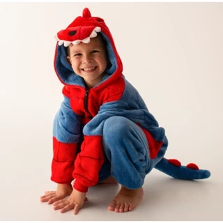 Pijama Macacão Dino Homem Aranha Infantil Peluciado Com Zíper em Oferta na Shopee