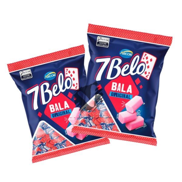 Kit 2 Pacotes De Bala 7 Belo Framboesa - 500G | Shopee Brasil