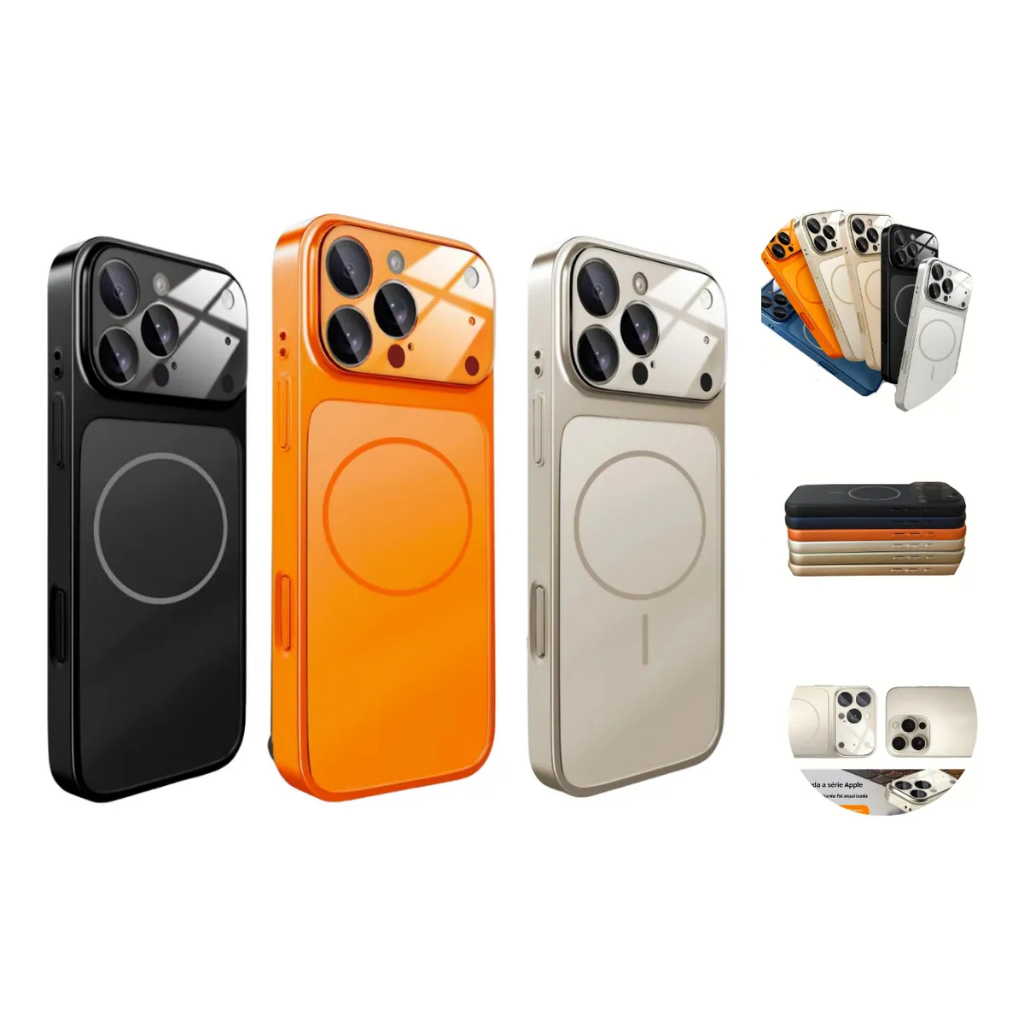 Capa que Transforma em iPhone 17 Pro / Pro Max Apple iPhone 12 / 13 / 14 / 15 / 16 Case Magsafe