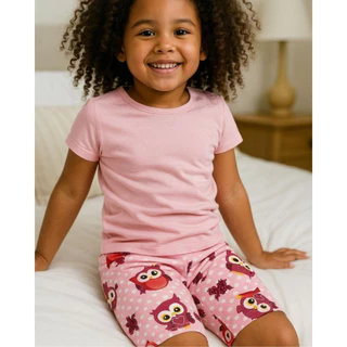 KIT COM 2 SHORTS AVULSO PIJAMA INFANTIL MALHA DE ALGODÃO 100% ALGODÃO MENINAS em Oferta na Shopee