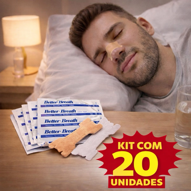 Kit 20 Adesivo Nasal Anti Ronco Dilatador Nasal Tira Nasal Respirar ...