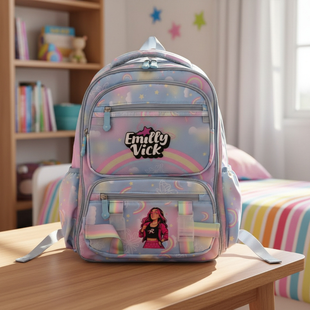 Mochila Escolar Emilly Vick Youtube Volta As Aulas | Shopee Brasil