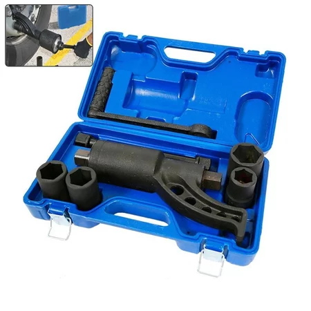 Desforcimetro para Caminhão Torqueador Chave de Roda Profissional Preto com Maleta 7.8kg 2 soquetes