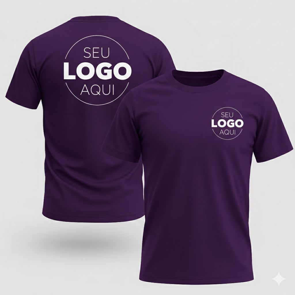 Camiseta Personalizada Com Sua Logo Camisa 100% Algodão