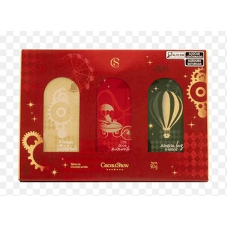 3 Caixa de Tabletes ao Leite de Natal 90g Cacau Show em Oferta na Shopee