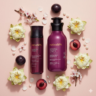 Combo Nativa SPA Ameixa Negra: Loção Hidratante Desodorante 400ml + Body Splash 200ml em Oferta na Shopee