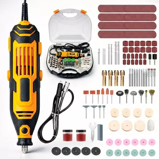 Micro Mini Retifica Lixadeira 189 Peças 500w Com Eixo Flexivel em Oferta na Shopee