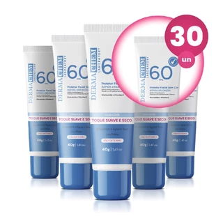 Kit 30 Protetor Solar Rosto FPS60 40g Dermachem em Oferta na Shopee