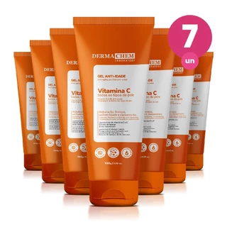 Kit 7 Gel Facial Anti Idade Vitamina C 100ml Dermachem em Oferta na Shopee
