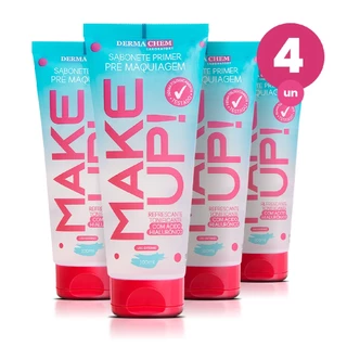 Kit 4 Primer Make Up 100ml Sabonete Facial Dermachem em Oferta na Shopee