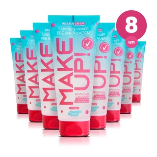 Kit 8 Primer Make Up 100ml Sabonete Facial Dermachem em Oferta na Shopee